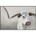 Picture of Cow with Big Horn _GroupedProduct_Rectangle_Landscape_Canvas_Framed_