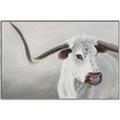 Picture of Cow with Big Horn _GroupedProduct_Rectangle_Landscape_Canvas_Framed_