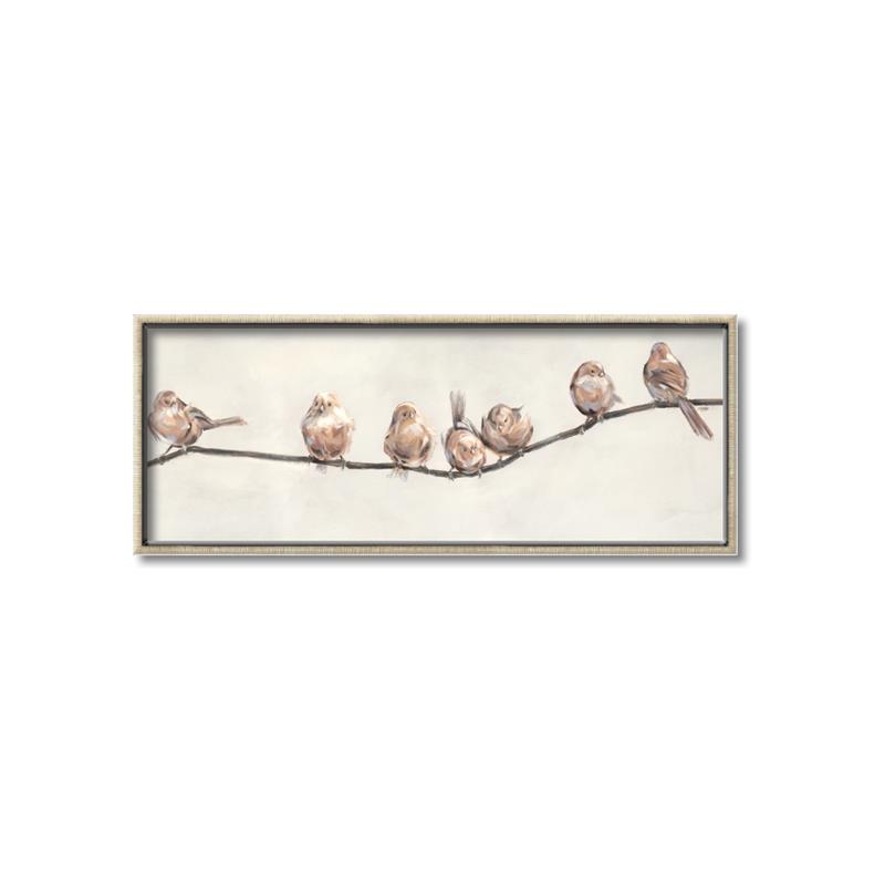 Picture of Birds on Wooden Branch _GroupedProduct_Panel_Landscape_Canvas_Framed_
