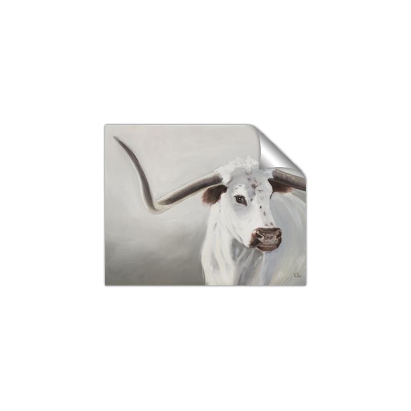 Picture of Cow with Big Horn _GroupedProduct_Rectangle_Landscape_Unframed_Print_Only_