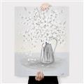Picture of White Pretty Flower  Neutral _GroupedProduct_Rectangle_Portrait_Canvas_