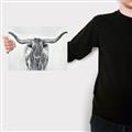 Picture of Painted Longhorn Bull _GroupedProduct_Rectangle_Landscape_Canvas_