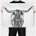 Picture of Painted Longhorn Bull _GroupedProduct_Rectangle_Landscape_Canvas_