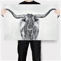 Picture of Painted Longhorn Bull _GroupedProduct_Rectangle_Landscape_Canvas_