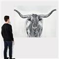 Picture of Painted Longhorn Bull _GroupedProduct_Rectangle_Landscape_Canvas_