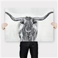 Picture of Painted Longhorn Bull _GroupedProduct_Rectangle_Landscape_Canvas_