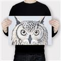 Picture of Close-up The Owl Head _GroupedProduct_Rectangle_Landscape_Canvas_