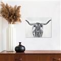 Picture of Painted Longhorn Bull _GroupedProduct_Rectangle_Landscape_Canvas_