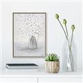 Picture of White Pretty Flower  Neutral _GroupedProduct_Rectangle_Portrait_Canvas_Framed_