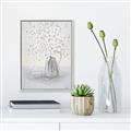 Picture of White Pretty Flower  Neutral _GroupedProduct_Rectangle_Portrait_Canvas_Framed_