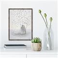Picture of White Pretty Flower  Neutral _GroupedProduct_Rectangle_Portrait_Canvas_Framed_
