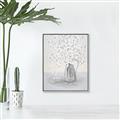 Picture of White Pretty Flower  Neutral _GroupedProduct_Rectangle_Portrait_Canvas_Framed_