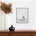 Picture of White Pretty Flower  Neutral _GroupedProduct_Rectangle_Portrait_Canvas_Framed_