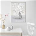 Picture of White Pretty Flower  Neutral _GroupedProduct_Rectangle_Portrait_Canvas_Framed_