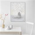 Picture of White Pretty Flower  Neutral _GroupedProduct_Rectangle_Portrait_Canvas_Framed_