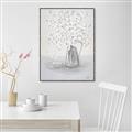 Picture of White Pretty Flower  Neutral _GroupedProduct_Rectangle_Portrait_Canvas_Framed_