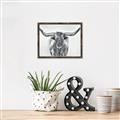 Picture of Painted Longhorn Bull _GroupedProduct_Rectangle_Landscape_Canvas_Framed_