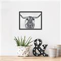 Picture of Painted Longhorn Bull _GroupedProduct_Rectangle_Landscape_Canvas_Framed_