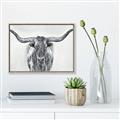 Picture of Painted Longhorn Bull _GroupedProduct_Rectangle_Landscape_Canvas_Framed_