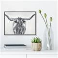 Picture of Painted Longhorn Bull _GroupedProduct_Rectangle_Landscape_Canvas_Framed_