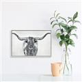 Picture of Painted Longhorn Bull _GroupedProduct_Rectangle_Landscape_Canvas_Framed_