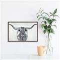 Picture of Painted Longhorn Bull _GroupedProduct_Rectangle_Landscape_Canvas_Framed_
