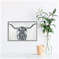 Picture of Painted Longhorn Bull _GroupedProduct_Rectangle_Landscape_Canvas_Framed_