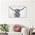 Picture of Painted Longhorn Bull _GroupedProduct_Rectangle_Landscape_Canvas_Framed_