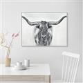 Picture of Painted Longhorn Bull _GroupedProduct_Rectangle_Landscape_Canvas_Framed_