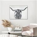 Picture of Painted Longhorn Bull _GroupedProduct_Rectangle_Landscape_Canvas_Framed_