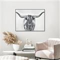 Picture of Painted Longhorn Bull _GroupedProduct_Rectangle_Landscape_Canvas_Framed_