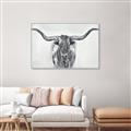Picture of Painted Longhorn Bull _GroupedProduct_Rectangle_Landscape_Canvas_Framed_
