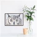 Picture of Close-up The Owl Head _GroupedProduct_Rectangle_Landscape_Canvas_Framed_