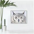 Picture of Close-up The Owl Head _GroupedProduct_Rectangle_Landscape_Canvas_Framed_