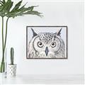 Picture of Close-up The Owl Head _GroupedProduct_Rectangle_Landscape_Canvas_Framed_