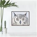 Picture of Close-up The Owl Head _GroupedProduct_Rectangle_Landscape_Canvas_Framed_