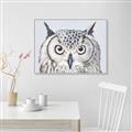 Picture of Close-up The Owl Head _GroupedProduct_Rectangle_Landscape_Canvas_Framed_