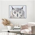 Picture of Close-up The Owl Head _GroupedProduct_Rectangle_Landscape_Canvas_Framed_