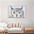 Picture of Close-up The Owl Head _GroupedProduct_Rectangle_Landscape_Canvas_Framed_