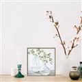 Picture of Green stem clear vase _GroupedProduct_Square_Canvas_Framed_