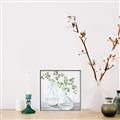 Picture of Green stem clear vase _GroupedProduct_Square_Canvas_Framed_
