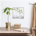 Picture of Green stem clear vase _GroupedProduct_Square_Canvas_Framed_