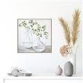 Picture of Green stem clear vase _GroupedProduct_Square_Canvas_Framed_