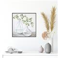 Picture of Green stem clear vase _GroupedProduct_Square_Canvas_Framed_