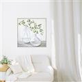 Picture of Green stem clear vase _GroupedProduct_Square_Canvas_Framed_