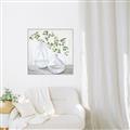 Picture of Green stem clear vase _GroupedProduct_Square_Canvas_Framed_