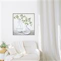 Picture of Green stem clear vase _GroupedProduct_Square_Canvas_Framed_