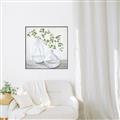 Picture of Green stem clear vase _GroupedProduct_Square_Canvas_Framed_