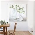 Picture of Green stem clear vase _GroupedProduct_Square_Canvas_Framed_