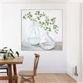 Picture of Green stem clear vase _GroupedProduct_Square_Canvas_Framed_